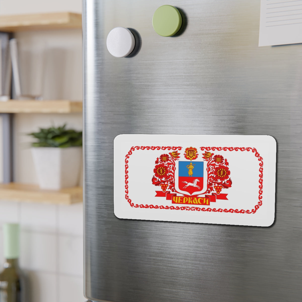 Flag of Cherkasy Ukraine - Die-Cut Magnet-The Sticker Space