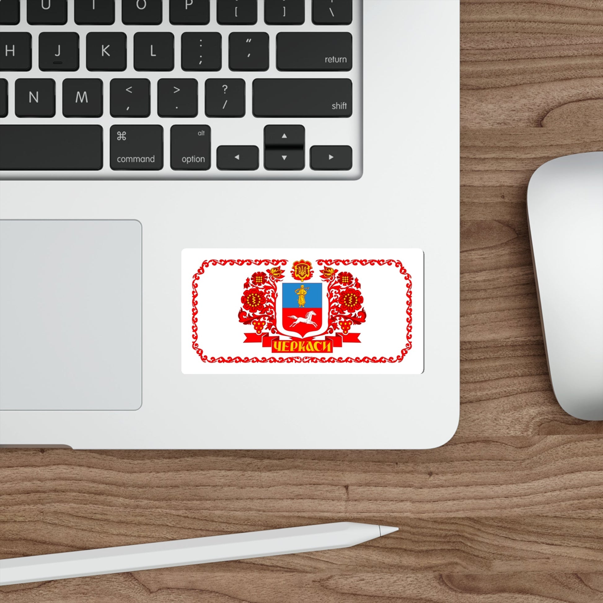 Flag of Cherkasy Ukraine STICKER Vinyl Die-Cut Decal-The Sticker Space