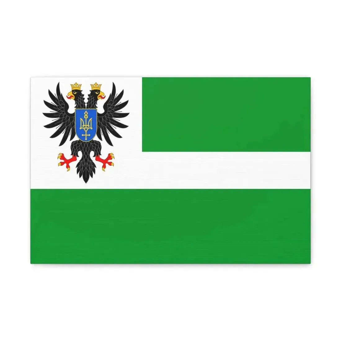 Flag of Chernihiv Oblast Ukraine - Canvas Wall Art 18″ x 12″ 1.25" - The Sticker Space