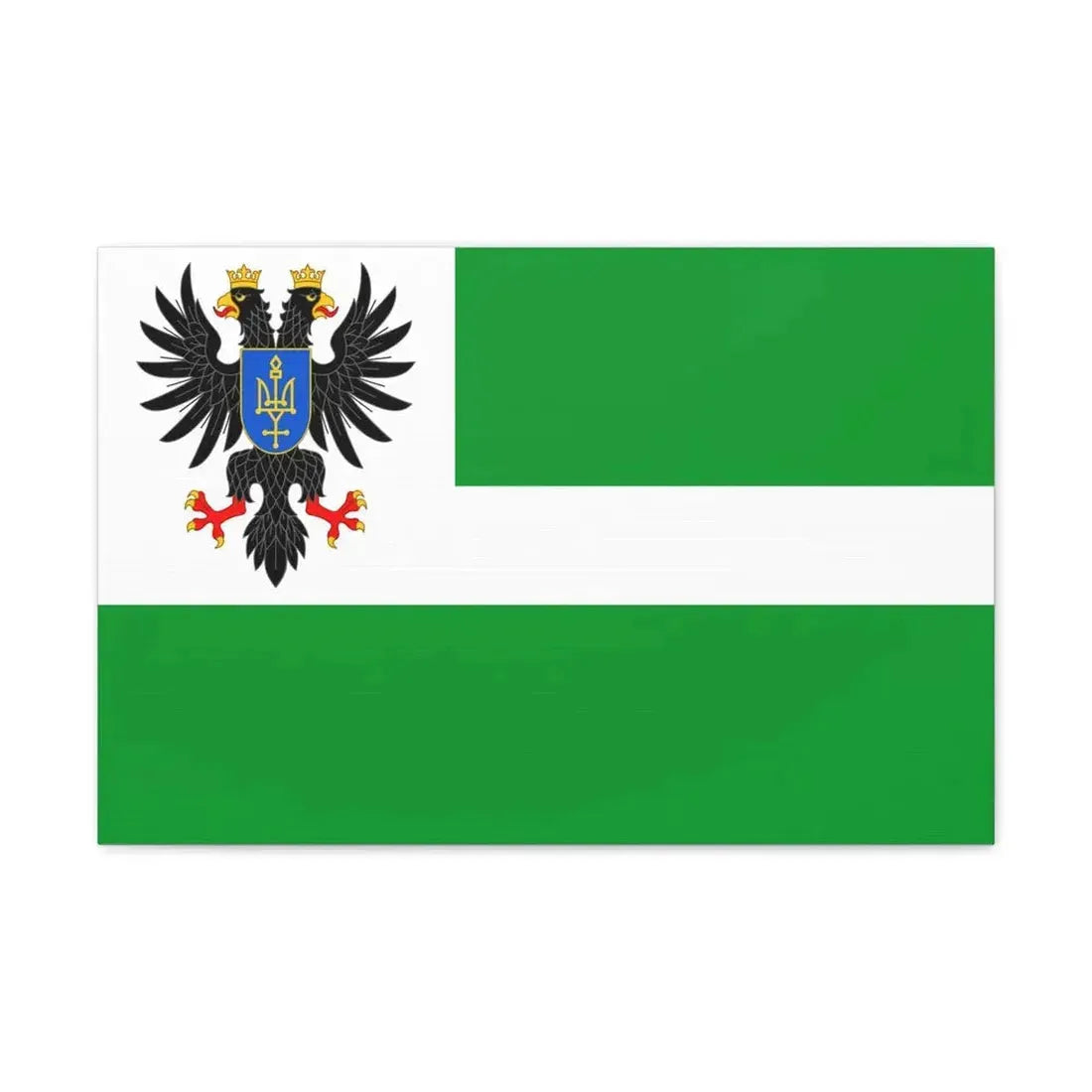 Flag of Chernihiv Oblast Ukraine - Canvas Wall Art 24″ x 16″ 1.25" - The Sticker Space