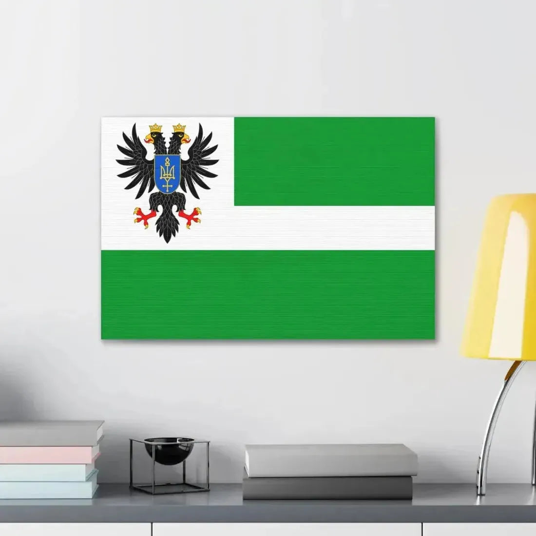 Flag of Chernihiv Oblast Ukraine - Canvas Wall Art - The Sticker Space