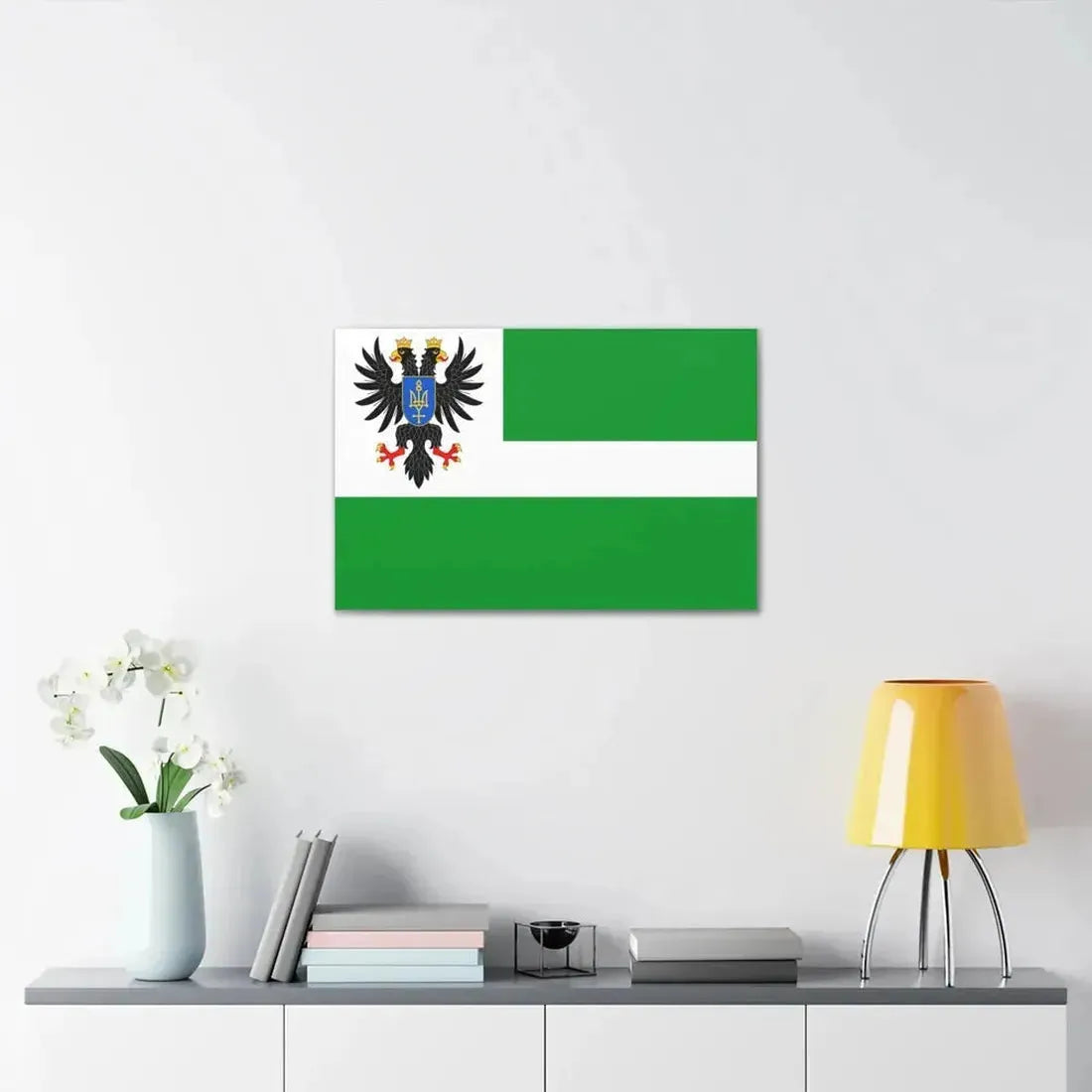 Flag of Chernihiv Oblast Ukraine - Canvas Wall Art - The Sticker Space