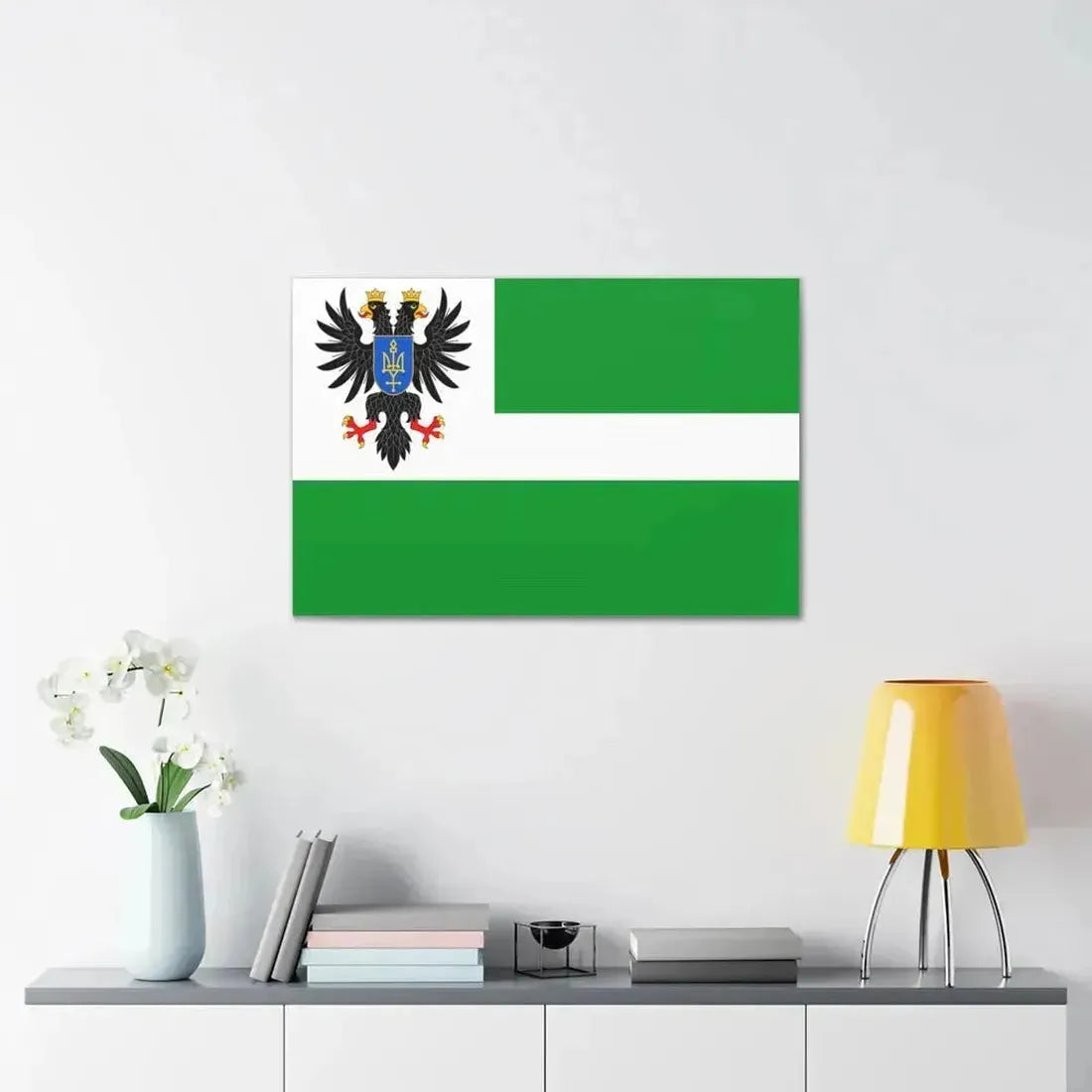 Flag of Chernihiv Oblast Ukraine - Canvas Wall Art - The Sticker Space