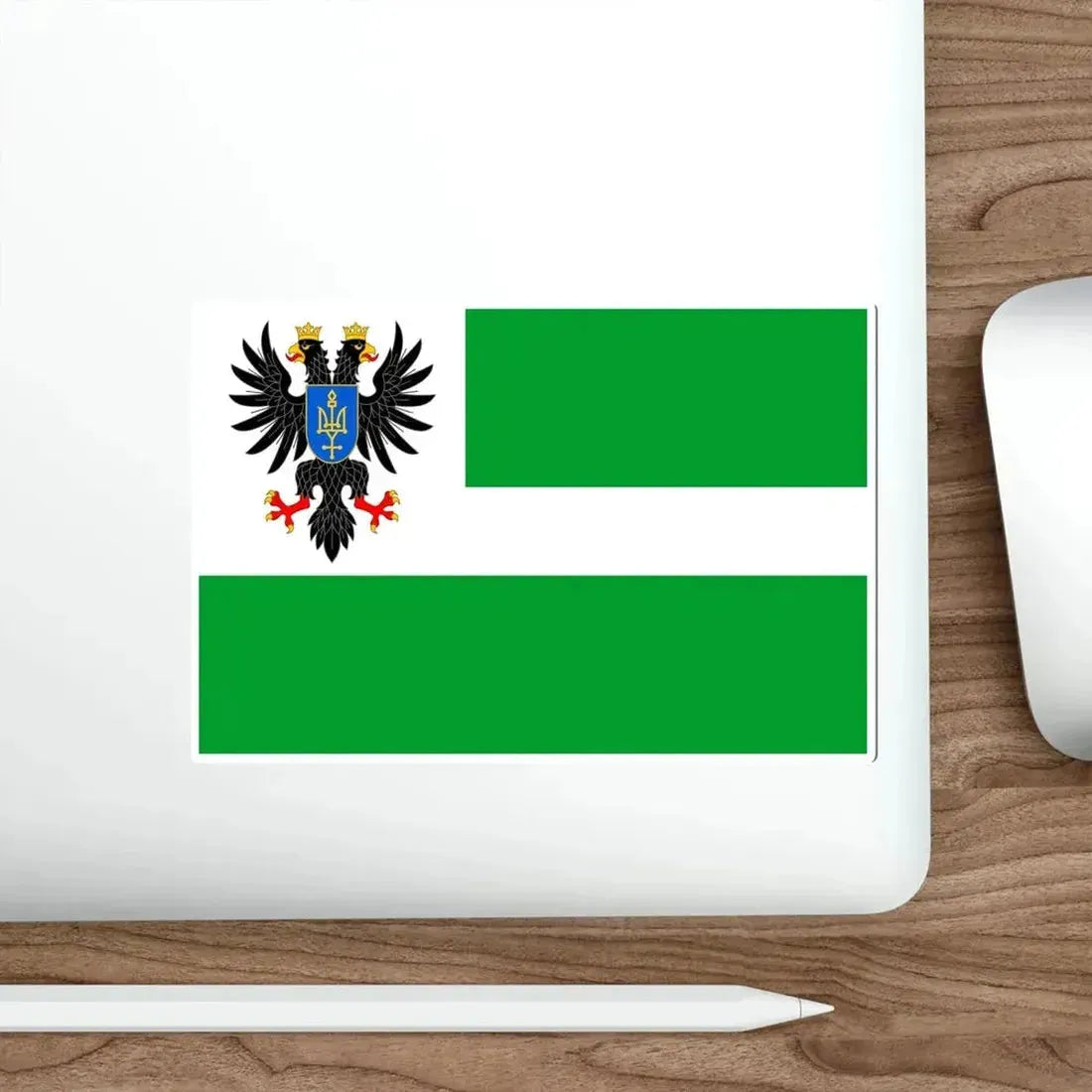 Flag of Chernihiv Oblast Ukraine STICKER Vinyl Die-Cut Decal - The Sticker Space