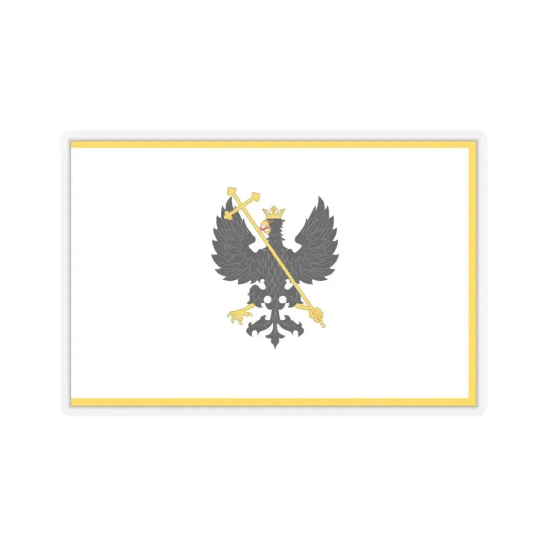 Flag of Chernihiv Ukraine - STICKER Vinyl Kiss-Cut Decal 6 Inch Transparent - The Sticker Space
