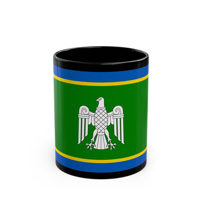 Flag of Chernivtsi Oblast Ukraine - Black Coffee Mug-11oz-The Sticker Space