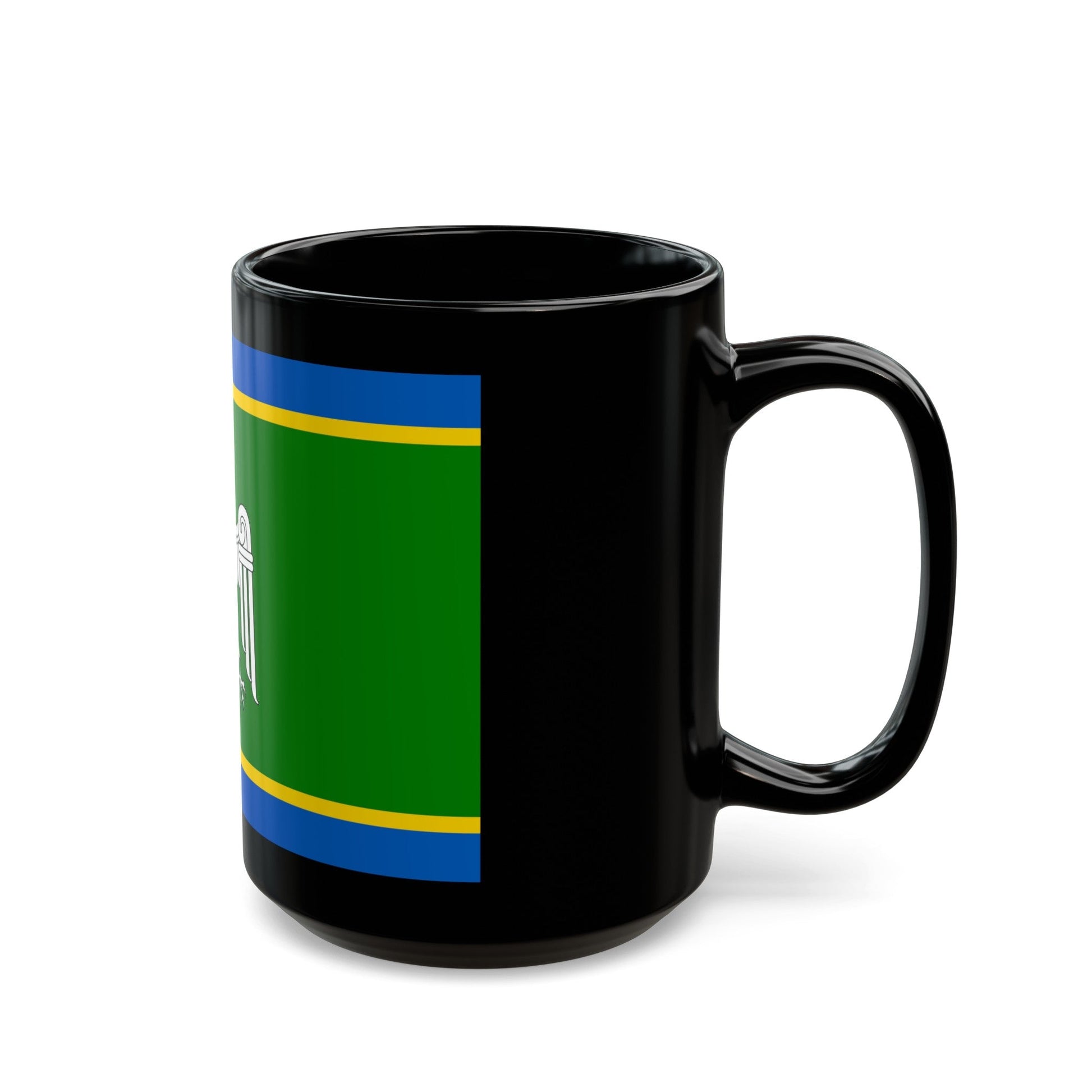 Flag of Chernivtsi Oblast Ukraine - Black Coffee Mug-The Sticker Space