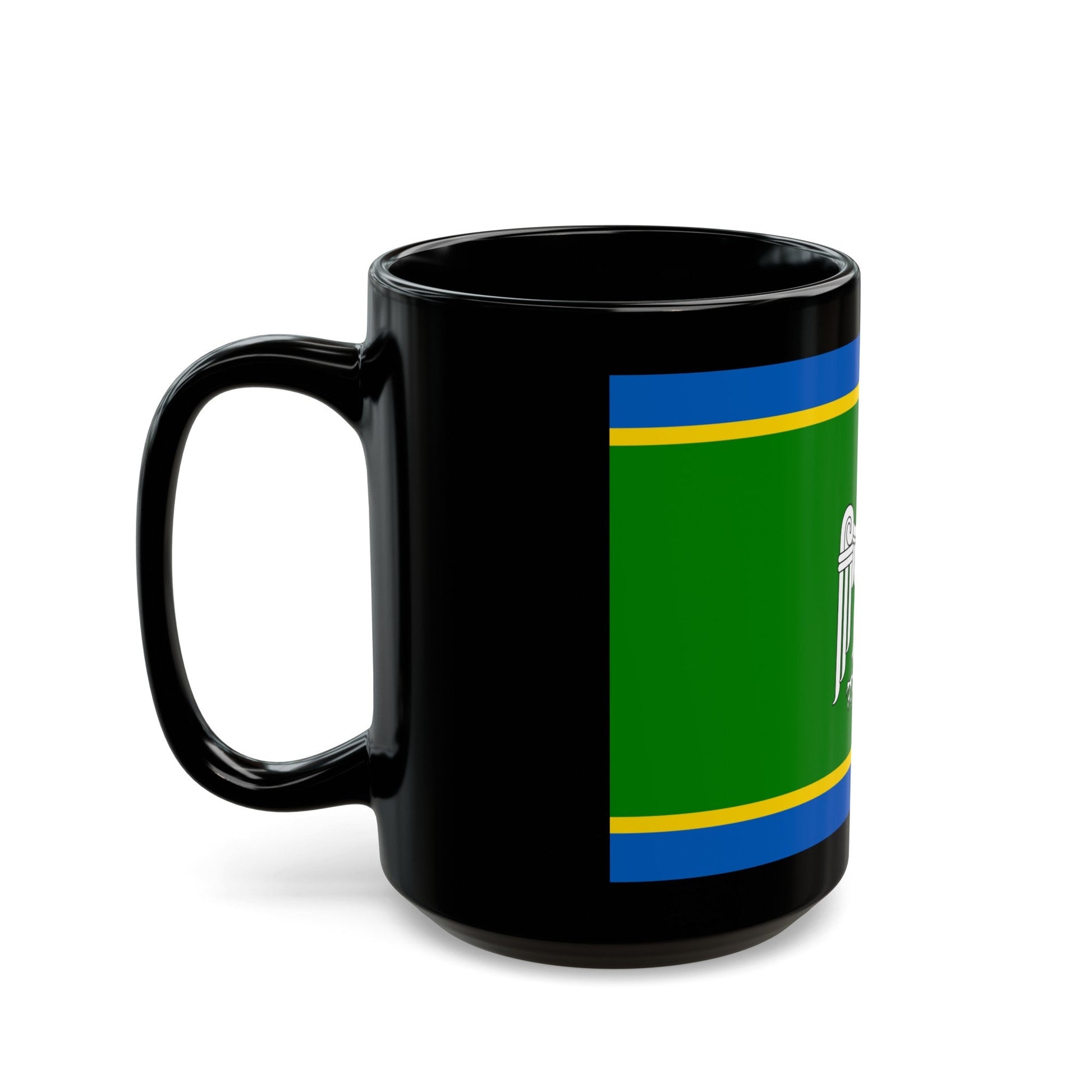 Flag of Chernivtsi Oblast Ukraine - Black Coffee Mug-The Sticker Space