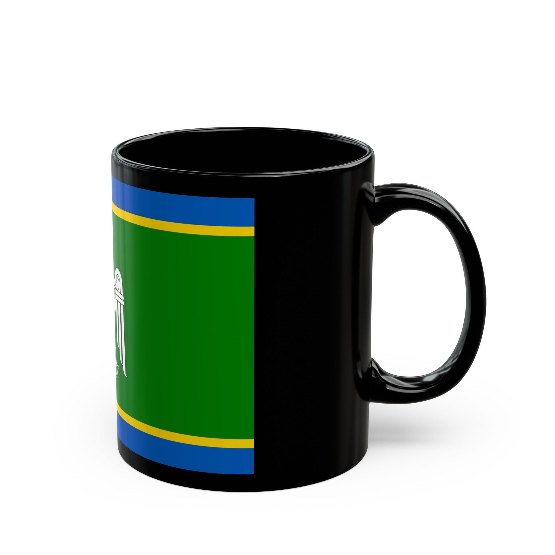 Flag of Chernivtsi Oblast Ukraine - Black Coffee Mug-The Sticker Space