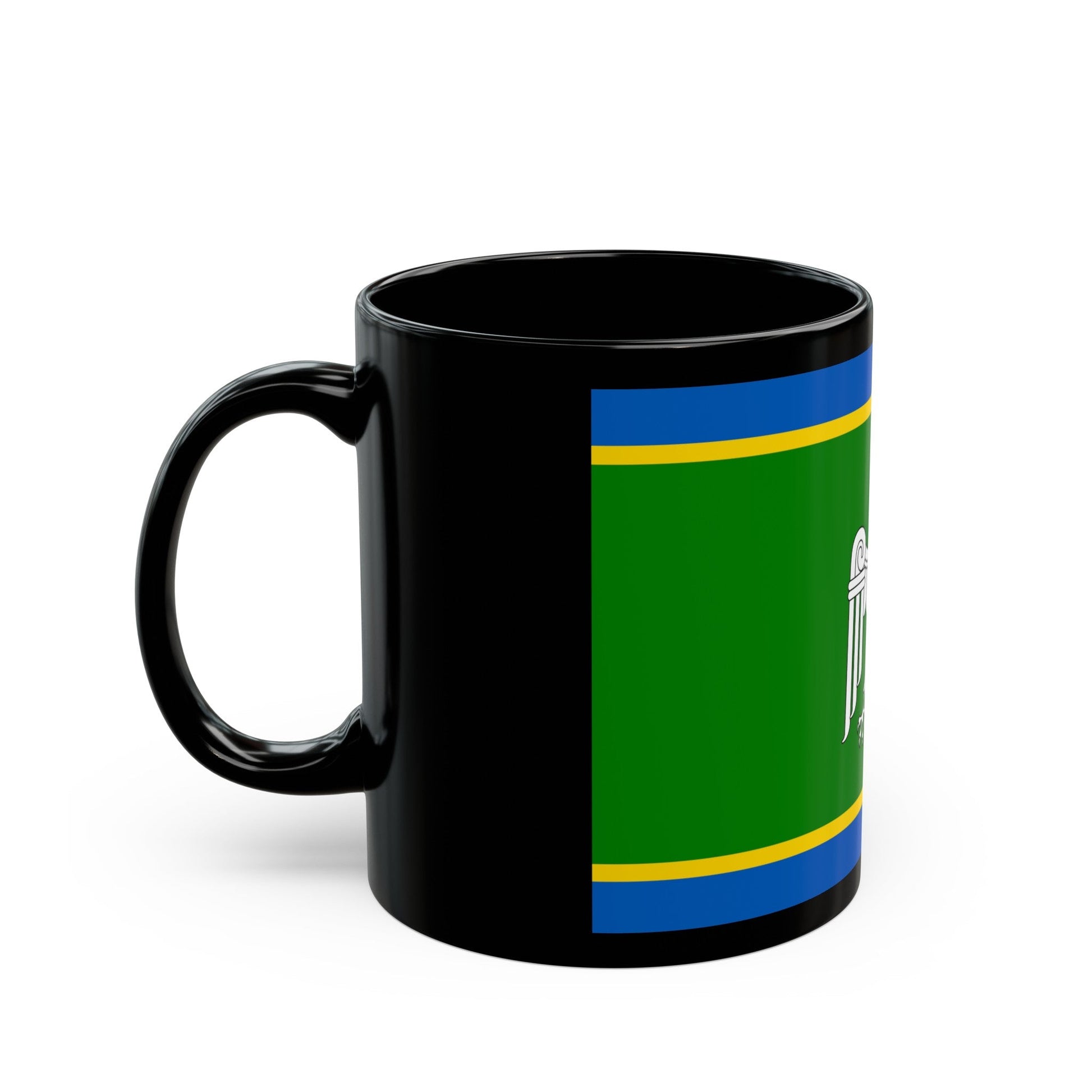 Flag of Chernivtsi Oblast Ukraine - Black Coffee Mug-The Sticker Space