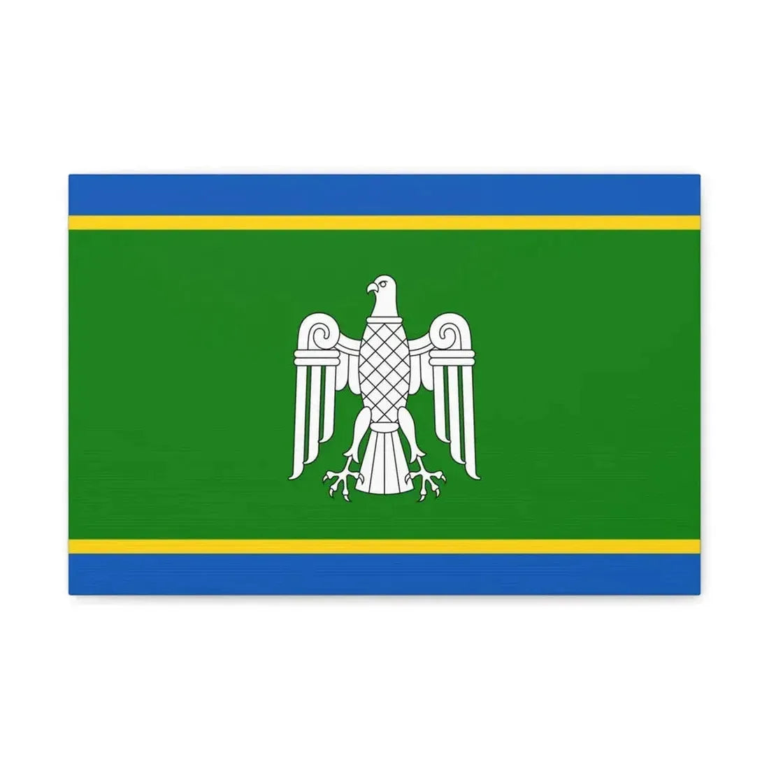 Flag of Chernivtsi Oblast Ukraine - Canvas Wall Art 18″ x 12″ 1.25" - The Sticker Space
