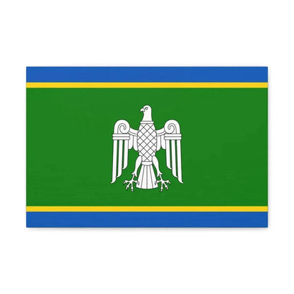 Flag of Chernivtsi Oblast Ukraine - Canvas Wall Art 18″ x 12″ 1.25" - The Sticker Space