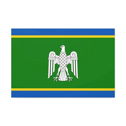 Flag of Chernivtsi Oblast Ukraine - Canvas Wall Art - The Sticker Space