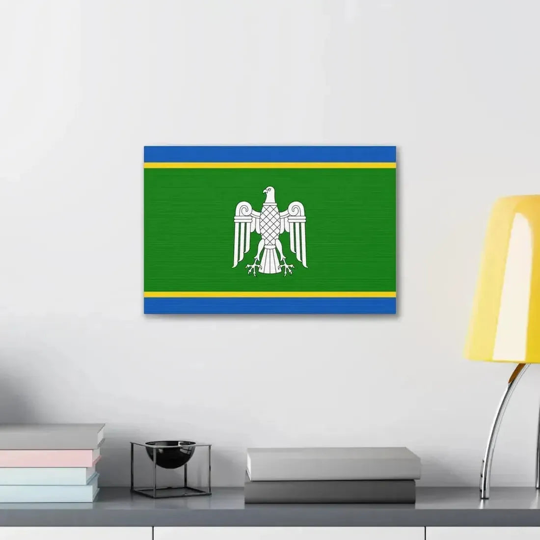 Flag of Chernivtsi Oblast Ukraine - Canvas Wall Art - The Sticker Space