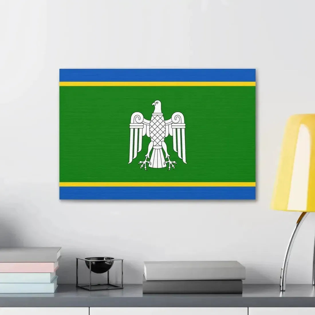 Flag of Chernivtsi Oblast Ukraine - Canvas Wall Art - The Sticker Space