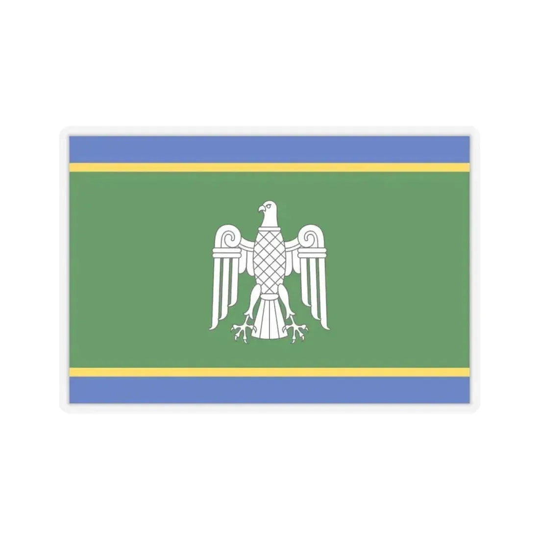 Flag of Chernivtsi Oblast Ukraine - STICKER Vinyl Kiss-Cut Decal 3 Inch Transparent - The Sticker Space