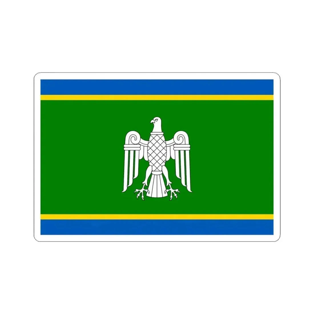 Flag of Chernivtsi Oblast Ukraine - STICKER Vinyl Kiss-Cut Decal 3 Inch White - The Sticker Space