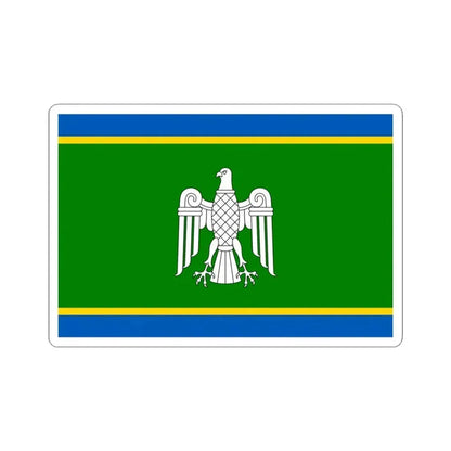 Flag of Chernivtsi Oblast Ukraine - STICKER Vinyl Kiss-Cut Decal 3 Inch White - The Sticker Space