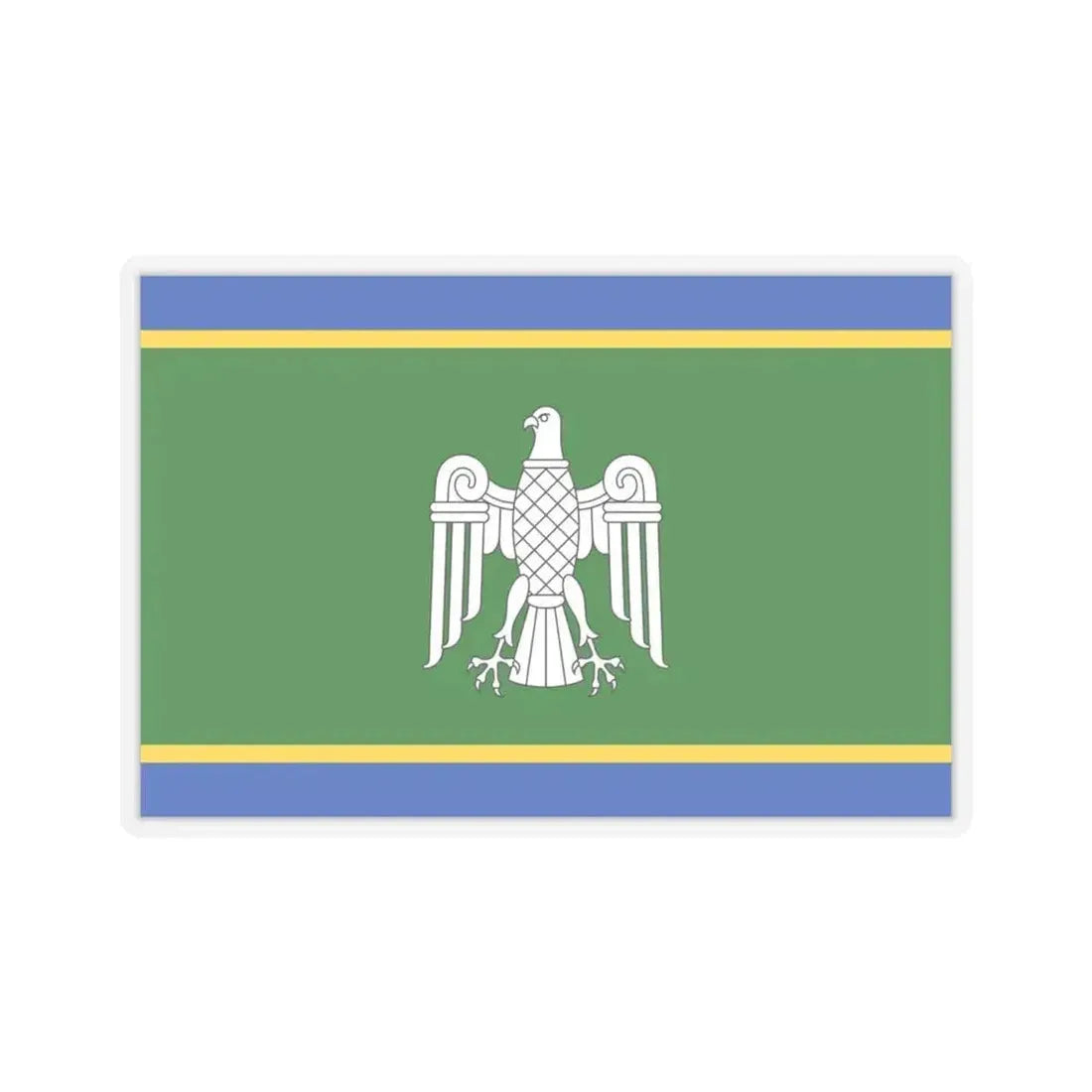 Flag of Chernivtsi Oblast Ukraine - STICKER Vinyl Kiss-Cut Decal 4 Inch Transparent - The Sticker Space
