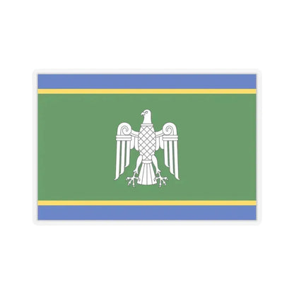 Flag of Chernivtsi Oblast Ukraine - STICKER Vinyl Kiss-Cut Decal 4 Inch Transparent - The Sticker Space