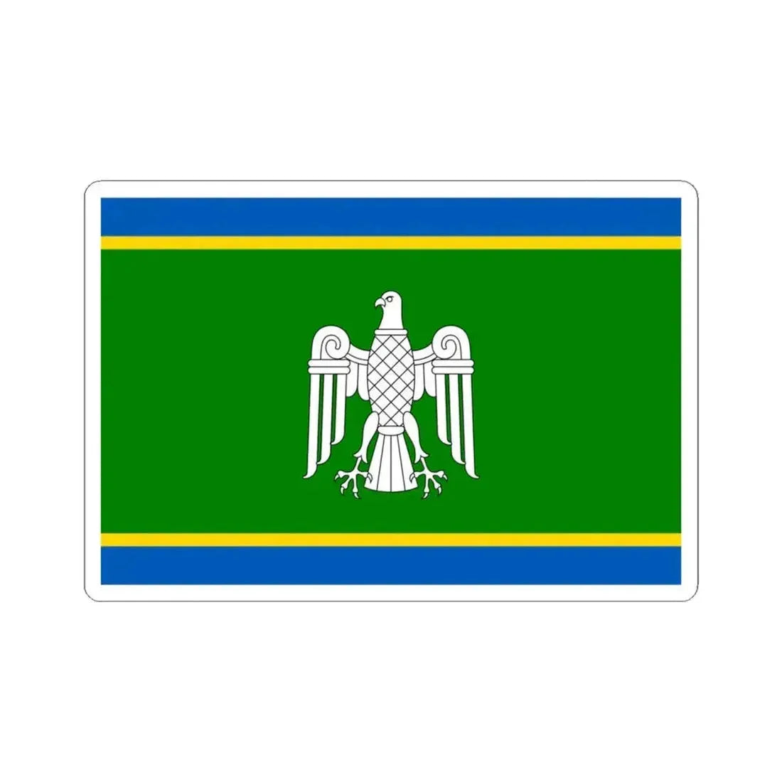 Flag of Chernivtsi Oblast Ukraine - STICKER Vinyl Kiss-Cut Decal 4 Inch White - The Sticker Space