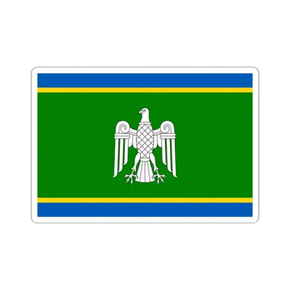 Flag of Chernivtsi Oblast Ukraine - STICKER Vinyl Kiss-Cut Decal 4 Inch White - The Sticker Space