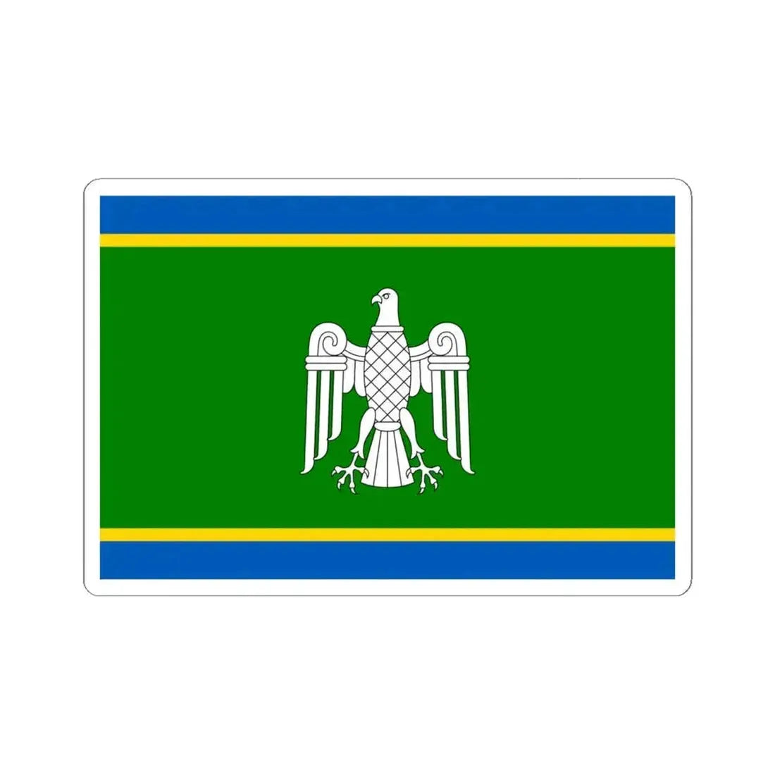 Flag of Chernivtsi Oblast Ukraine - STICKER Vinyl Kiss-Cut Decal 6 Inch White - The Sticker Space