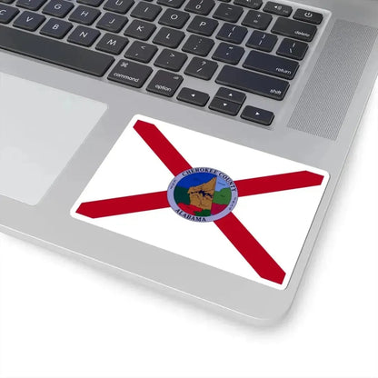 Flag of Cherokee County Alabama (United States) STICKER Vinyl Kiss-Cut Decal - The Sticker Space