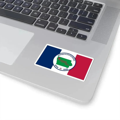 Flag of Cherokee County Iowa Sesquicentennial (United States) STICKER Vinyl Kiss-Cut Decal - The Sticker Space