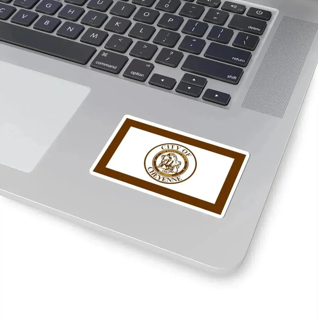 Flag of Cheyenne Wyoming (United States) STICKER Vinyl Kiss-Cut Decal - The Sticker Space