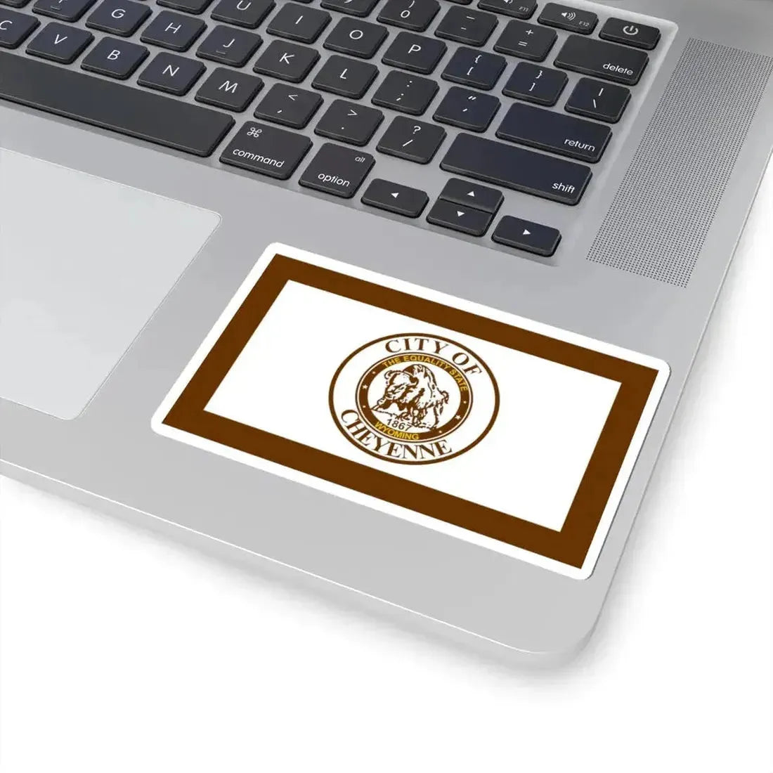 Flag of Cheyenne Wyoming (United States) STICKER Vinyl Kiss-Cut Decal - The Sticker Space