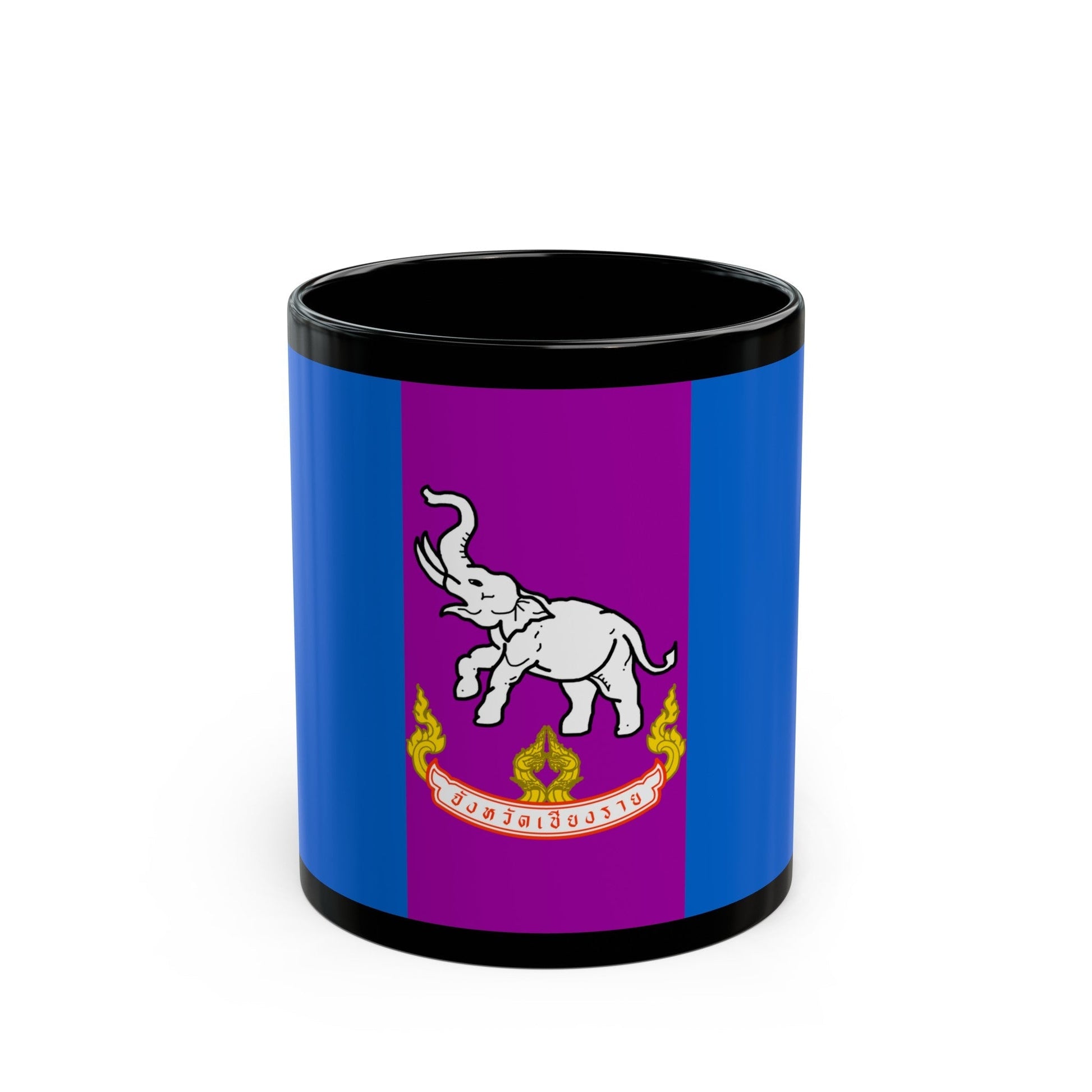 Flag of Chiang Rai Province Thailand - Black Coffee Mug-11oz-The Sticker Space