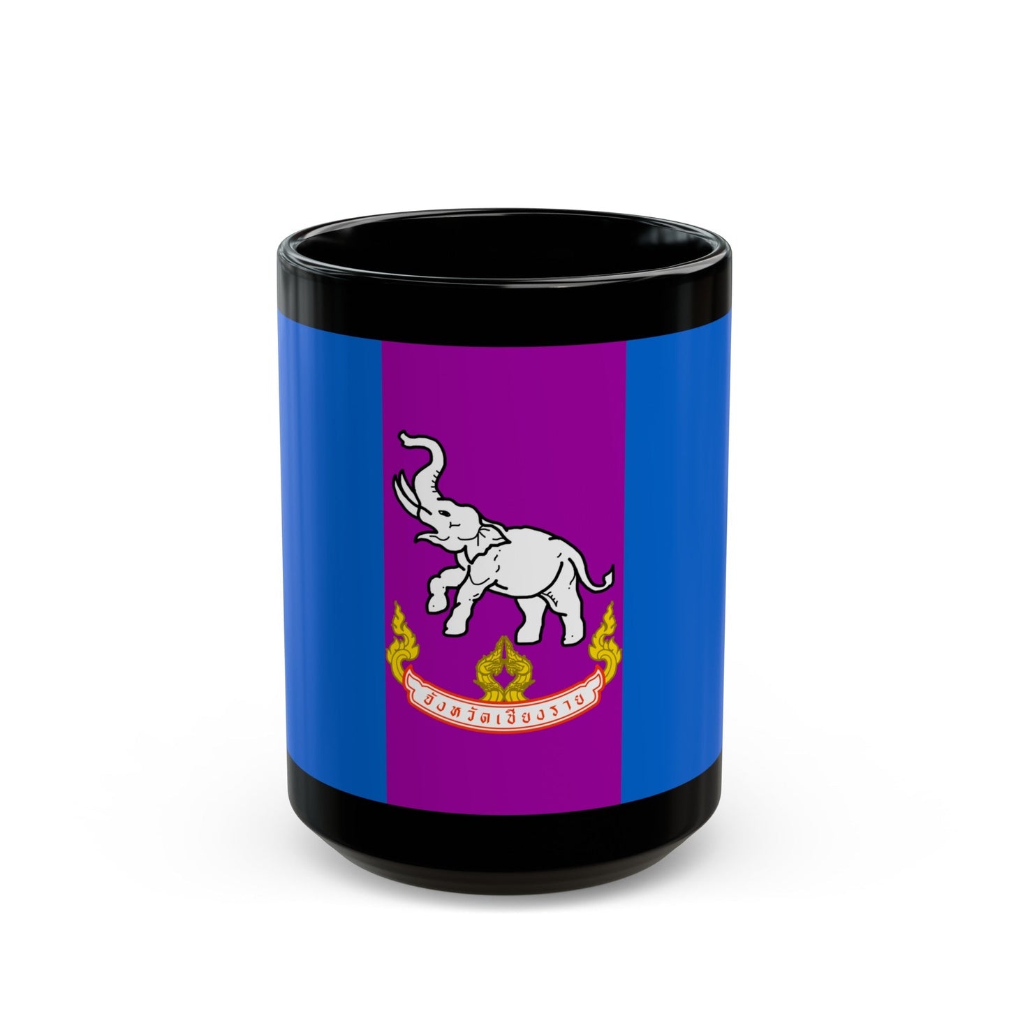 Flag of Chiang Rai Province Thailand - Black Coffee Mug-15oz-The Sticker Space