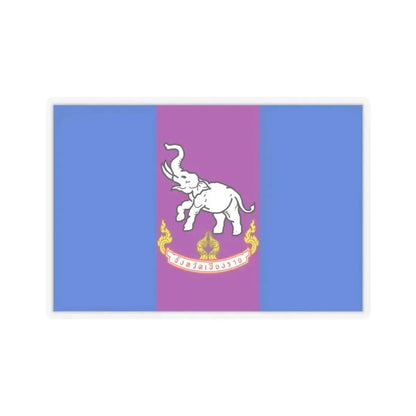 Flag of Chiang Rai Province Thailand - STICKER Vinyl Kiss-Cut Decal 4 Inch Transparent - The Sticker Space