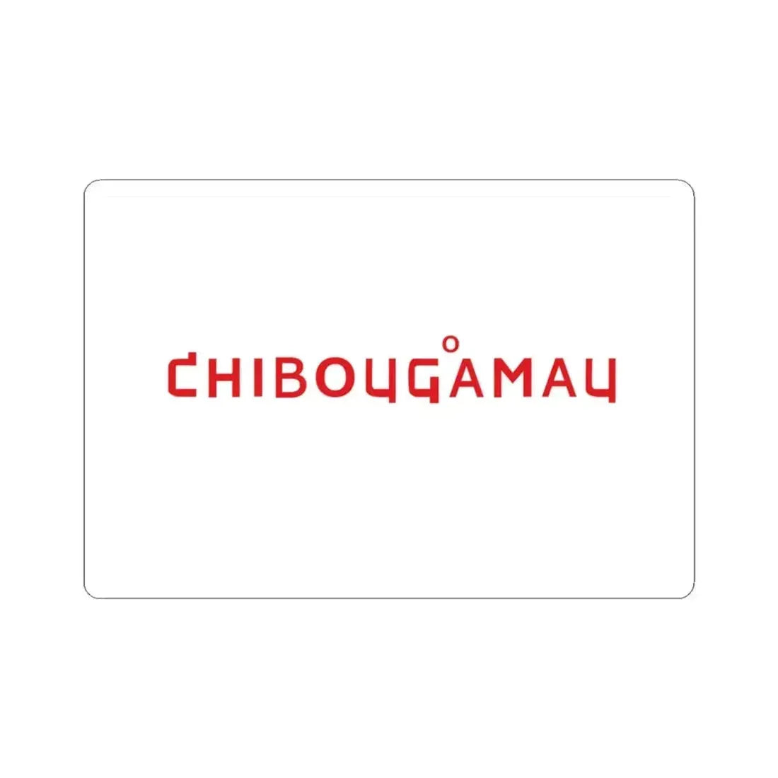 Flag of Chibougamau 2017 - 2020 (Canada) STICKER Vinyl Kiss-Cut Decal 3 Inch White - The Sticker Space