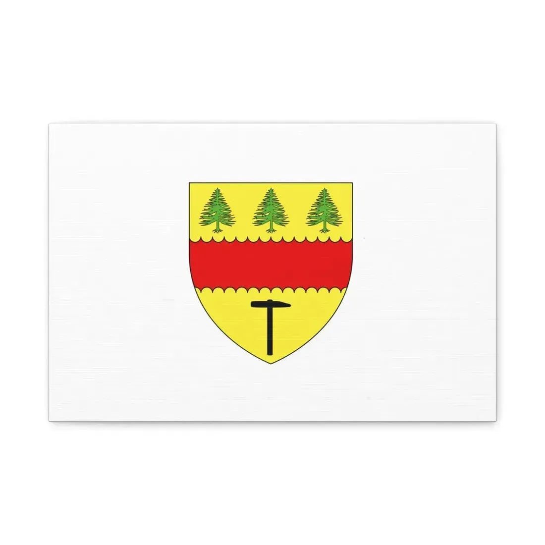 Flag of Chibougamau Canada - Canvas Wall Art 18″ x 12″ 1.25" - The Sticker Space