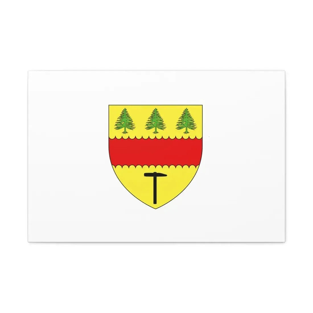 Flag of Chibougamau Canada - Canvas Wall Art 30" x 20" 1.25" - The Sticker Space