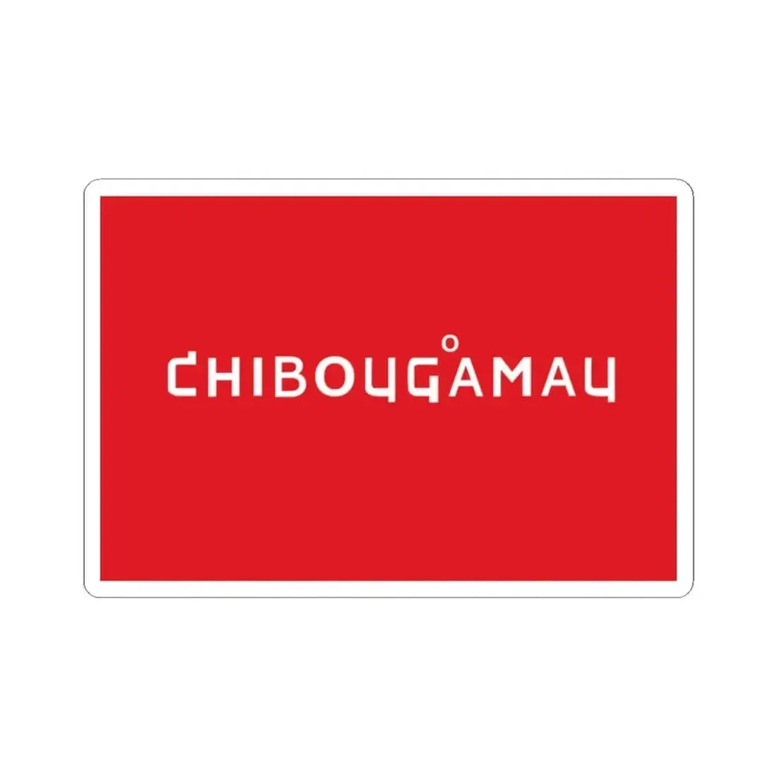 Flag of Chibougamau Quebec (Canada) STICKER Vinyl Kiss-Cut Decal 2 Inch White - The Sticker Space