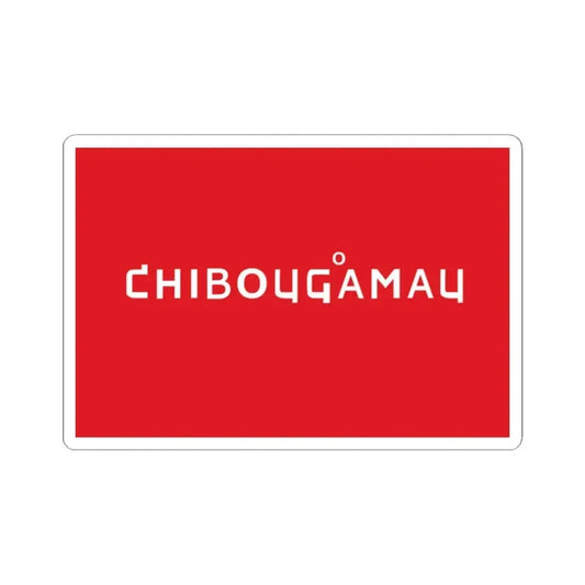 Flag of Chibougamau Quebec (Canada) STICKER Vinyl Kiss-Cut Decal 2 Inch White - The Sticker Space
