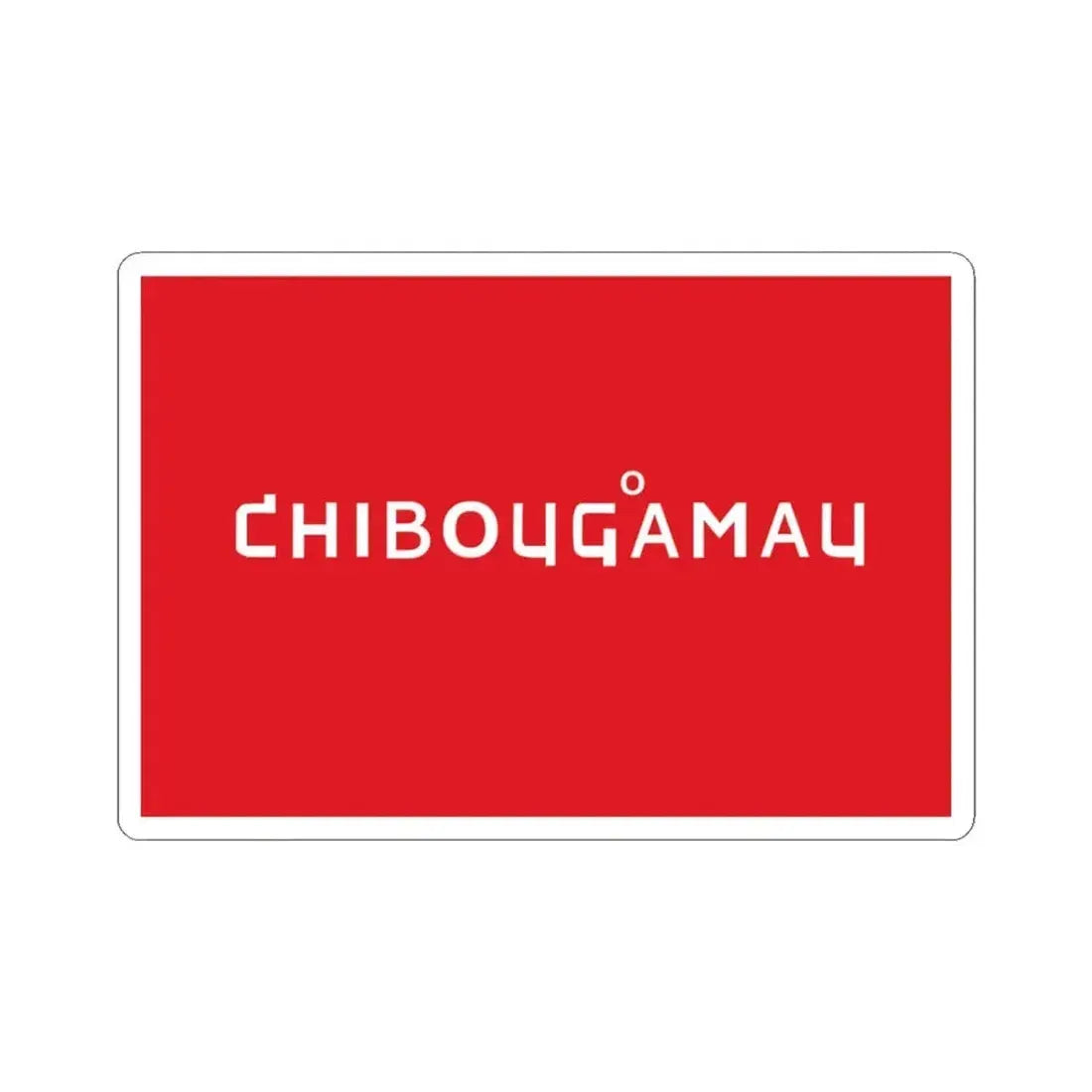 Flag of Chibougamau Quebec (Canada) STICKER Vinyl Kiss-Cut Decal 3 Inch White - The Sticker Space