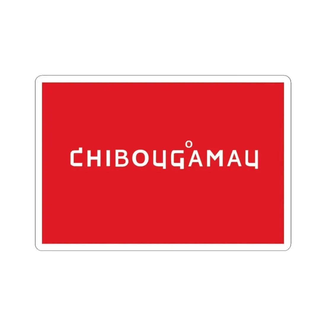 Flag of Chibougamau Quebec (Canada) STICKER Vinyl Kiss-Cut Decal 4 Inch White - The Sticker Space