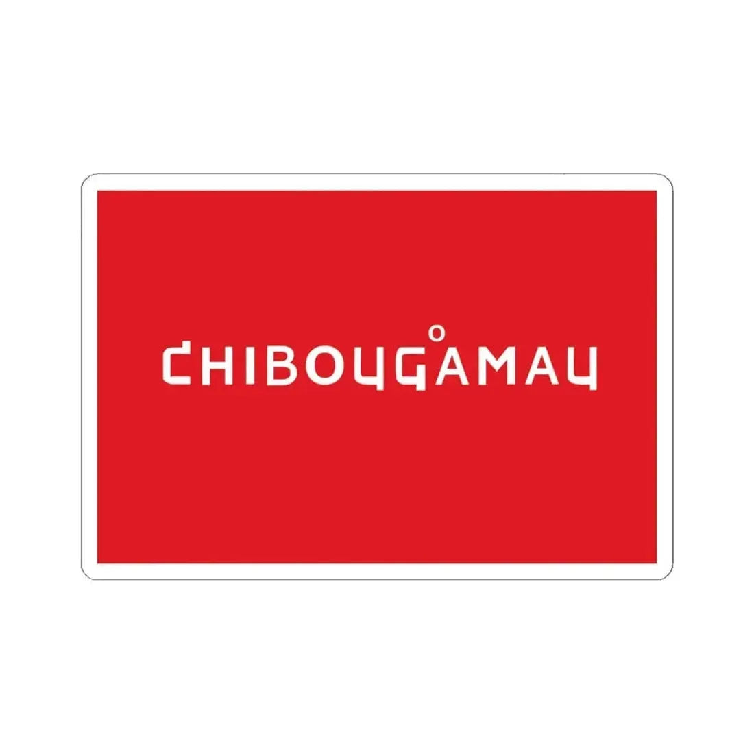Flag of Chibougamau Quebec (Canada) STICKER Vinyl Kiss-Cut Decal 6 Inch White - The Sticker Space