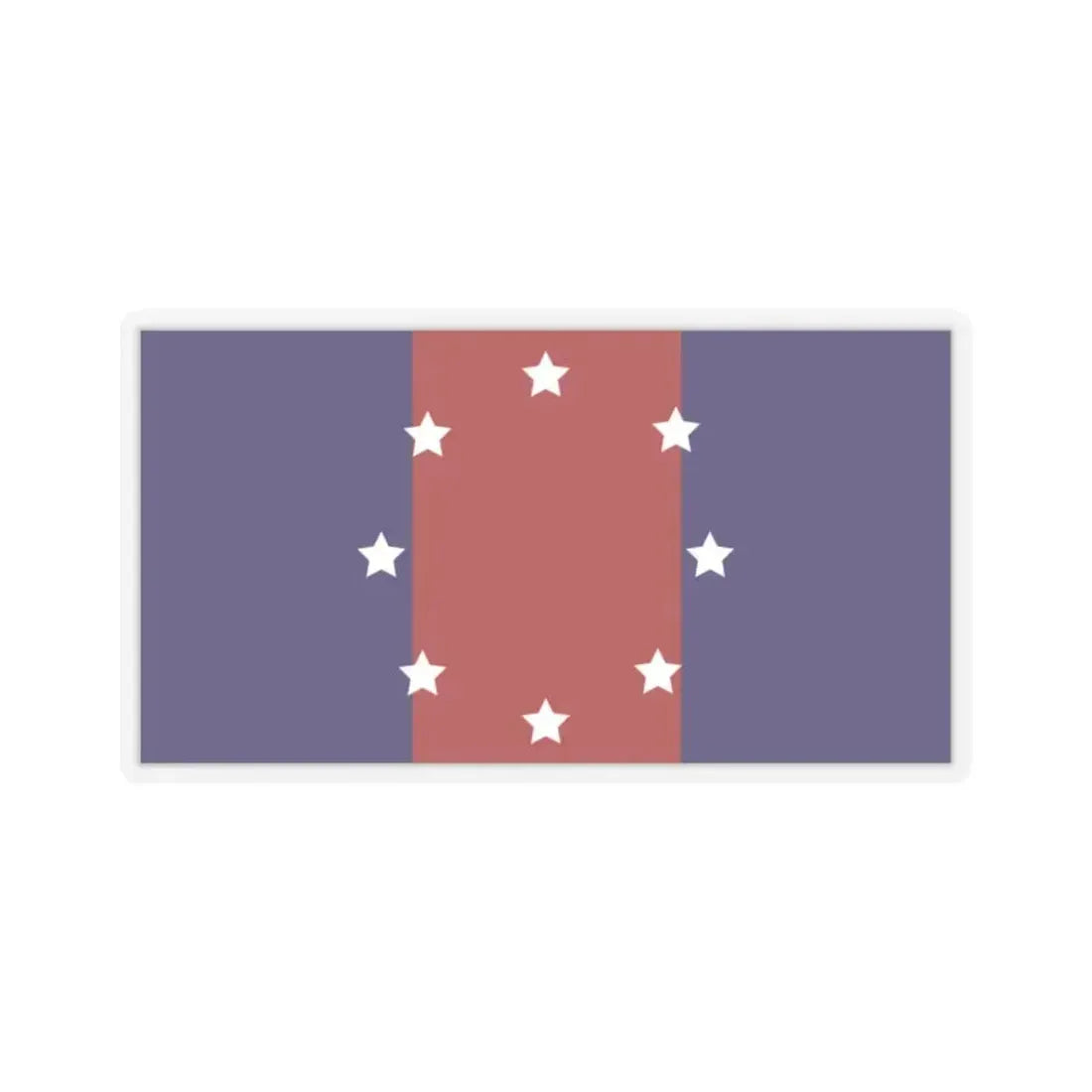 Flag of Chicago Heights, Illinois - STICKER Vinyl Kiss-Cut Decal 2 Inch Transparent - The Sticker Space