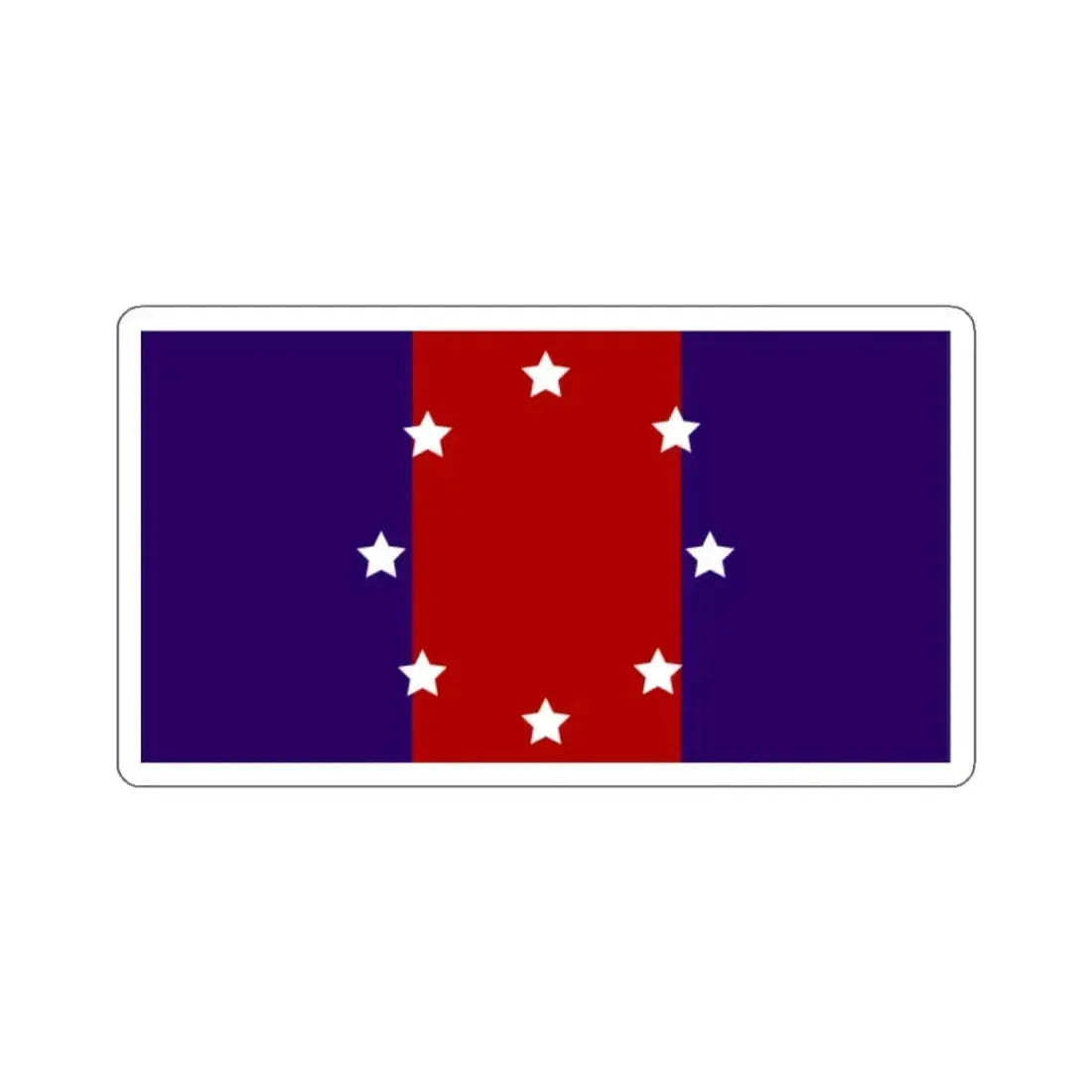 Flag of Chicago Heights, Illinois - STICKER Vinyl Kiss-Cut Decal 2 Inch White - The Sticker Space