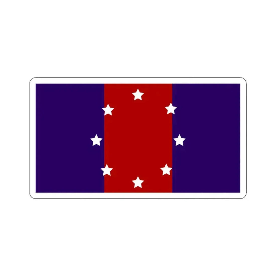 Flag of Chicago Heights, Illinois - STICKER Vinyl Kiss-Cut Decal 3 Inch White - The Sticker Space