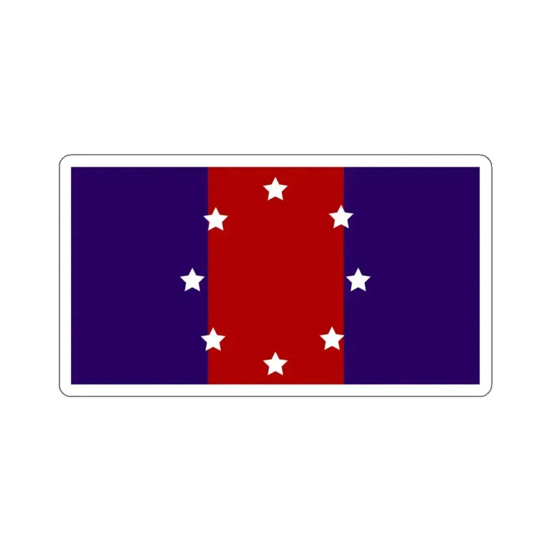 Flag of Chicago Heights, Illinois - STICKER Vinyl Kiss-Cut Decal 4 Inch White - The Sticker Space