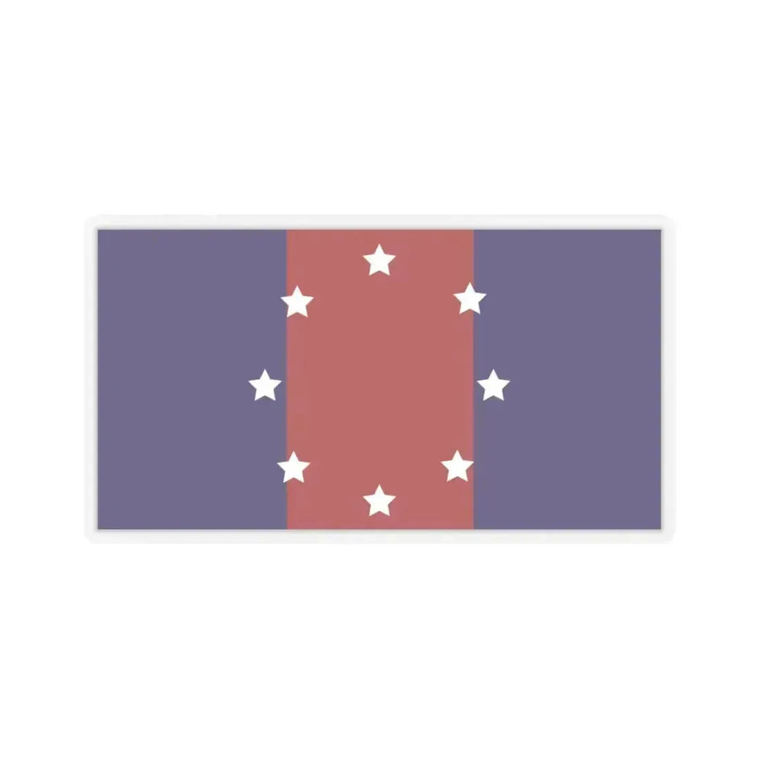 Flag of Chicago Heights, Illinois - STICKER Vinyl Kiss-Cut Decal 6 Inch Transparent - The Sticker Space