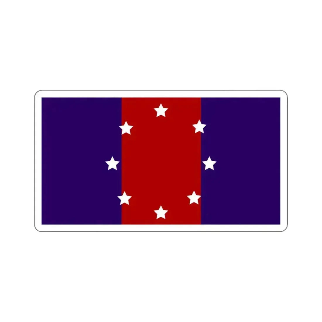 Flag of Chicago Heights, Illinois - STICKER Vinyl Kiss-Cut Decal 6 Inch White - The Sticker Space