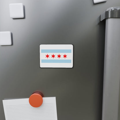 Flag of Chicago Illinois - Die-Cut Magnet-The Sticker Space