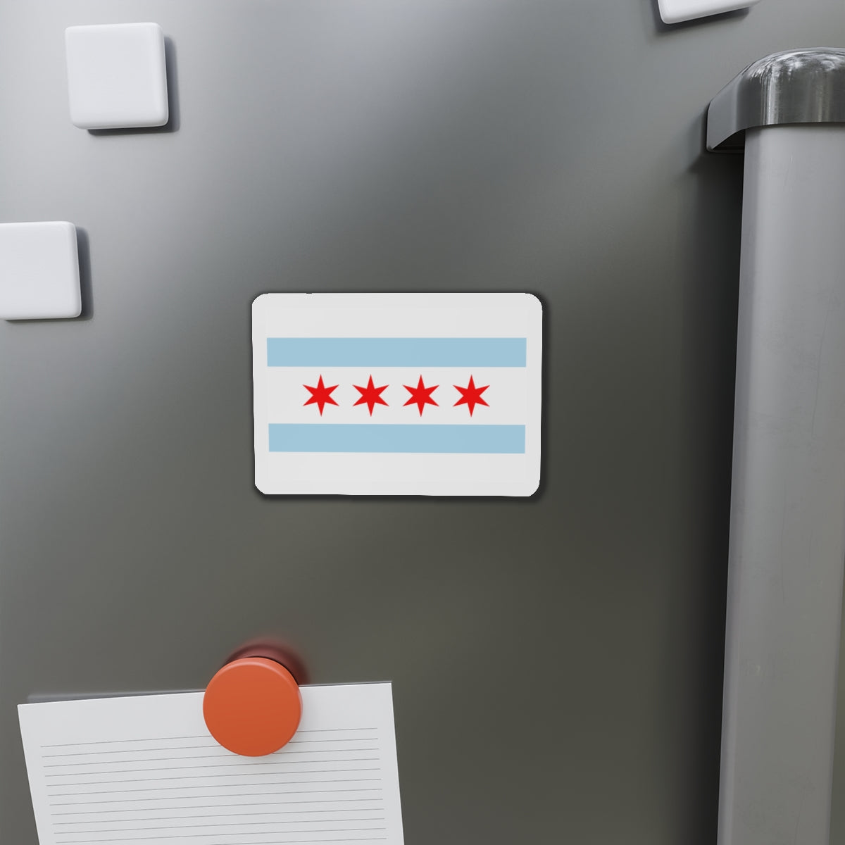 Flag of Chicago Illinois - Die-Cut Magnet-The Sticker Space